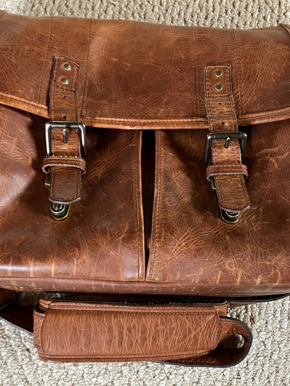 ONA The Prince Street Brown Leather Messenger Bag Satchel Antique Cognac